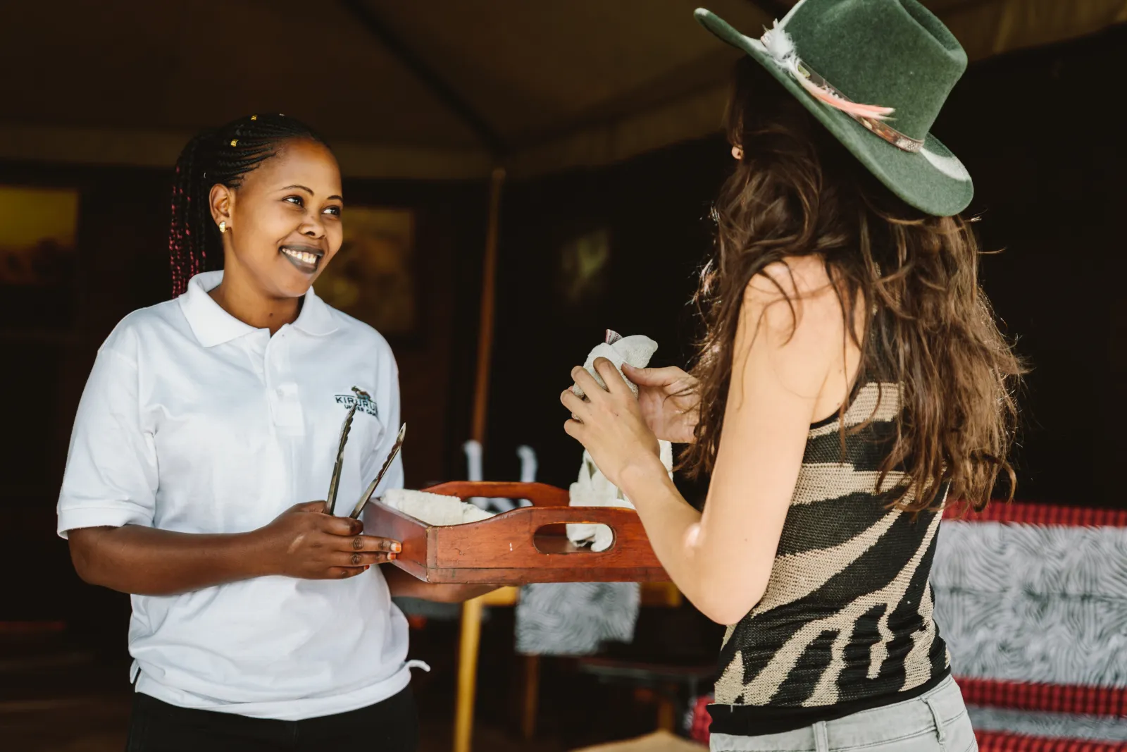 A warm welcome at the Serengeti Central Camp